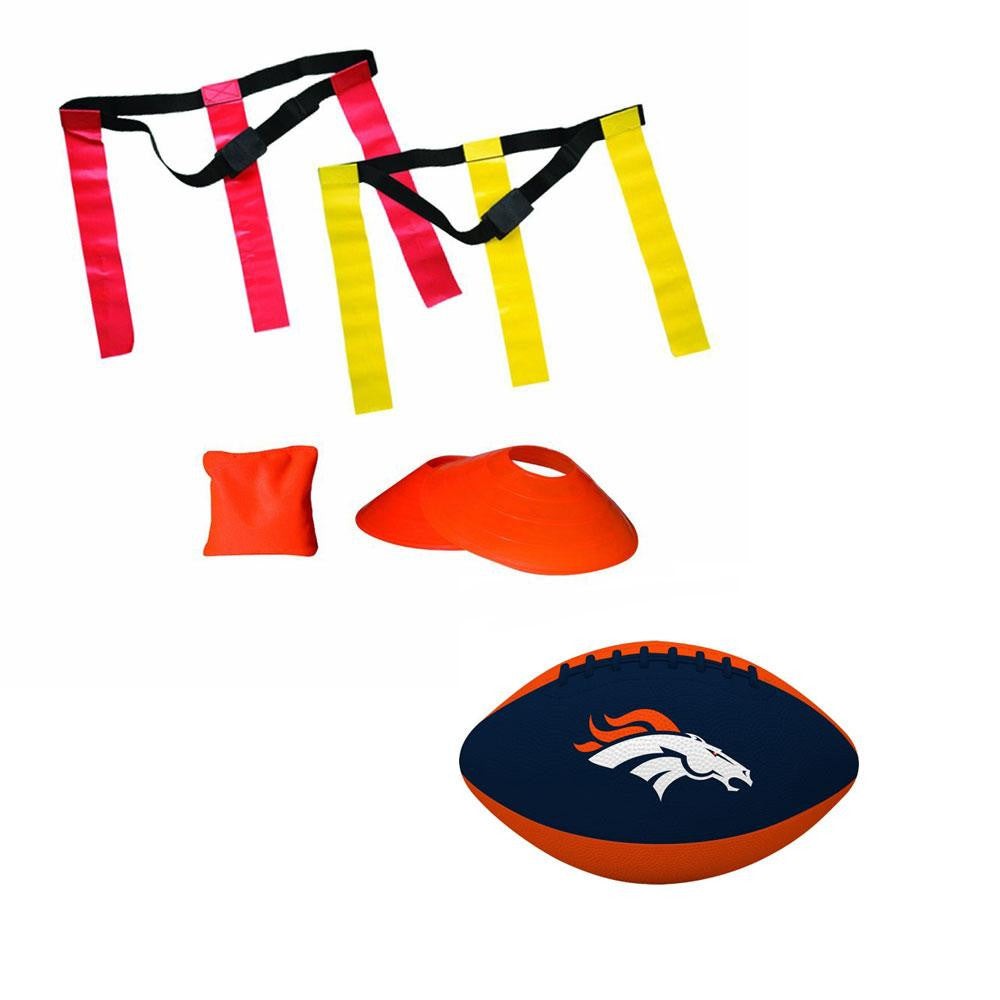 Denver Broncos NFL Youth 10 Player Flag Football Set