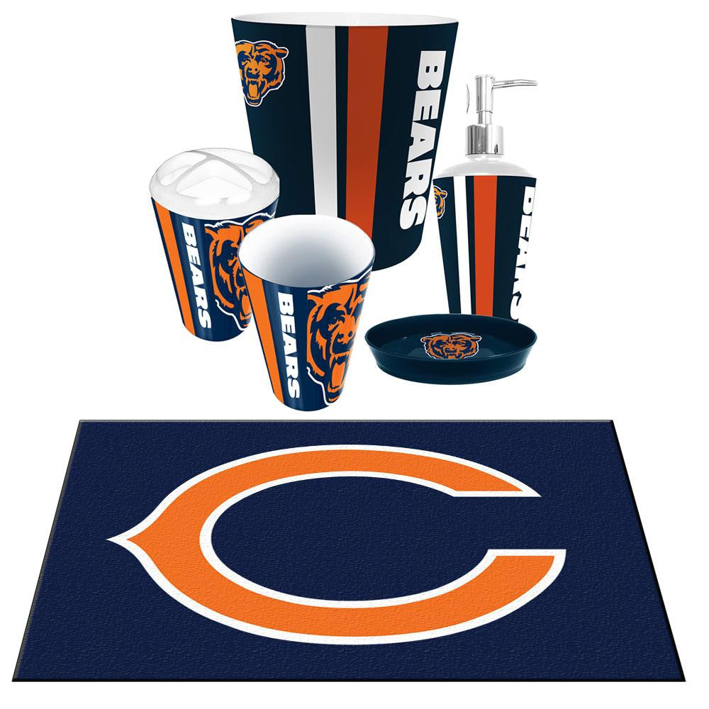 Chicago Bears NFL 6pc Bath Accessories Set