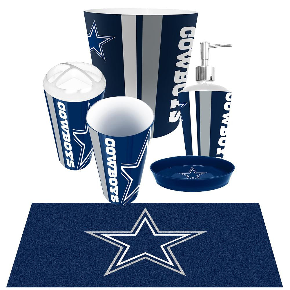 Dallas Cowboys NFL 6pc Bath Accessories Set