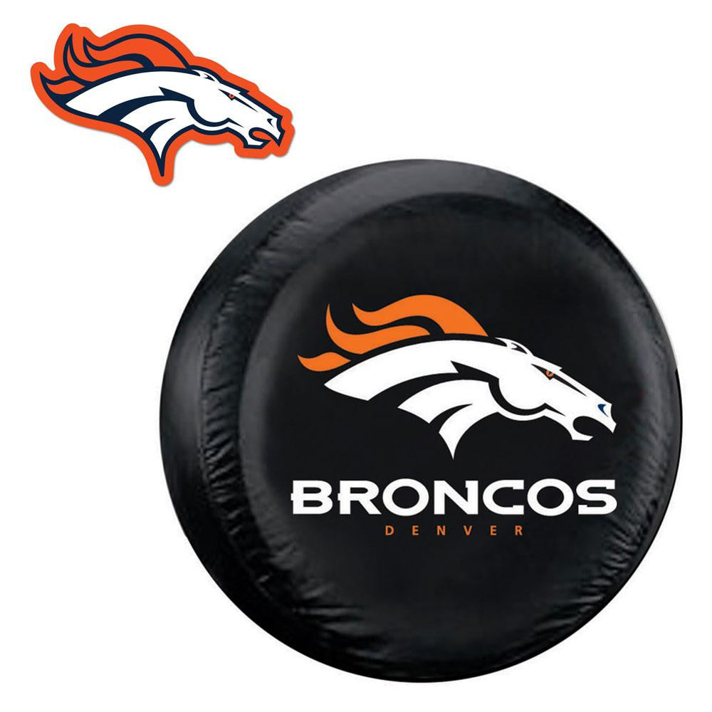 Denver Broncos NFL Spare Tire Cover and Grille Logo Set (Regular)