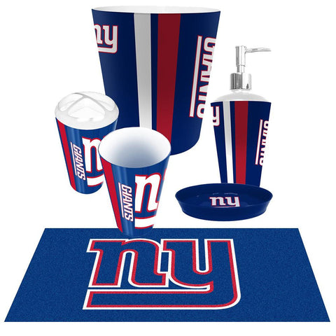 New York Giants NFL 6pc Bath Accessories Set