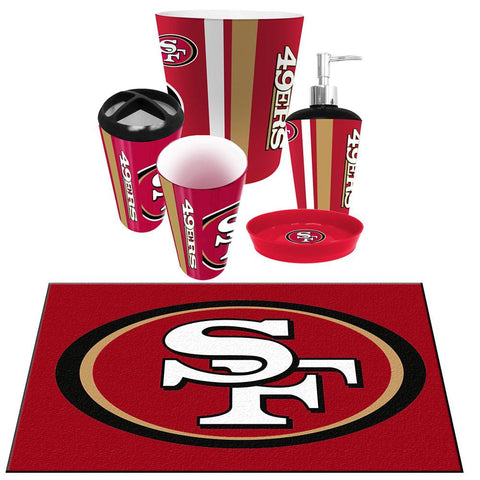 San Francisco 49ers NFL 6pc Bath Accessories Set