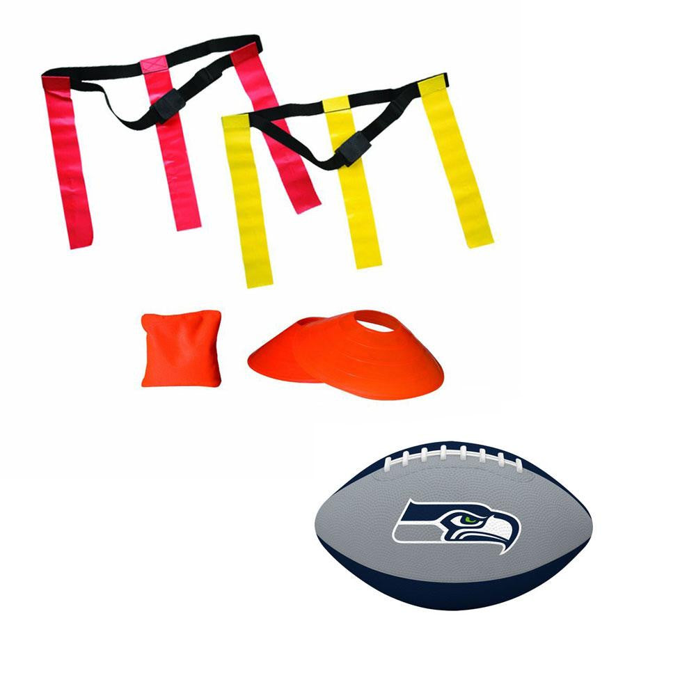 Seattle Seahawks NFL Youth 10 Player Flag Football Set