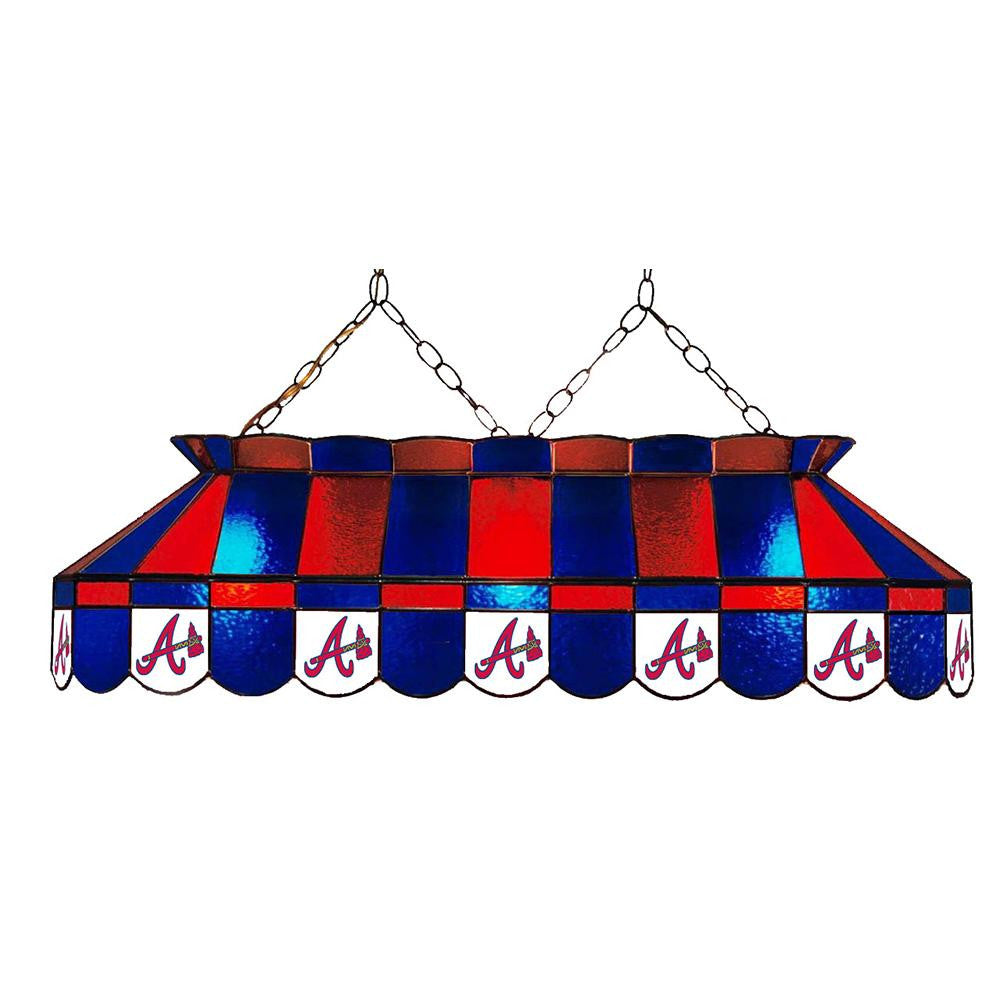 Atlanta Braves MLB 40 Inch Billiards Stained Glass Lamp