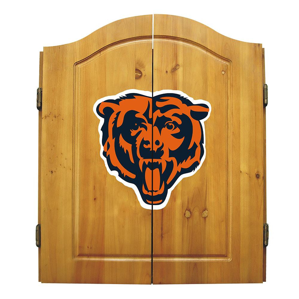 Chicago Bears NFL Dart Board w-Cabinet