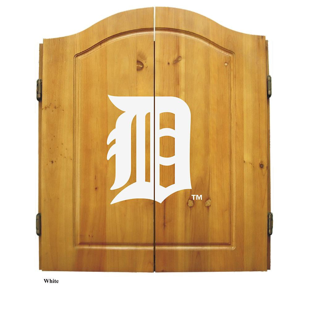 Detroit Tigers MLB Dart Board w-Cabinet