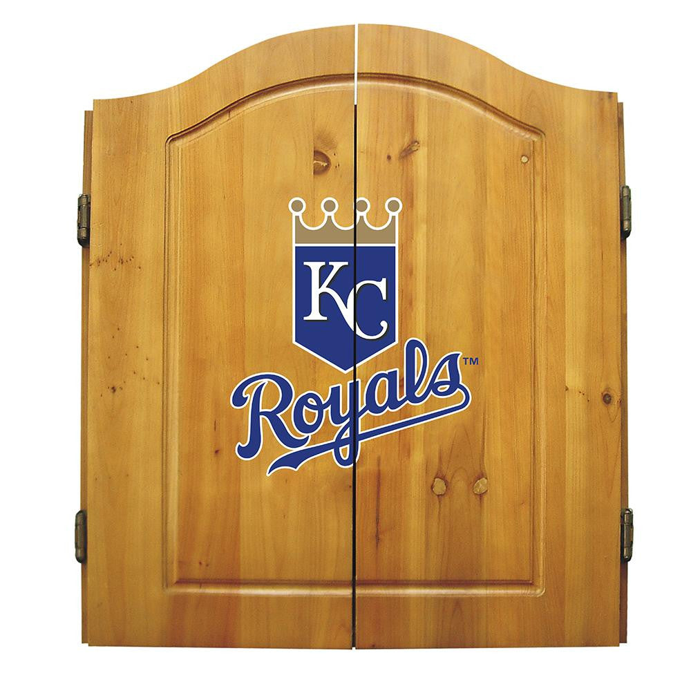 Kansas City Royals MLB Dart Board w-Cabinet