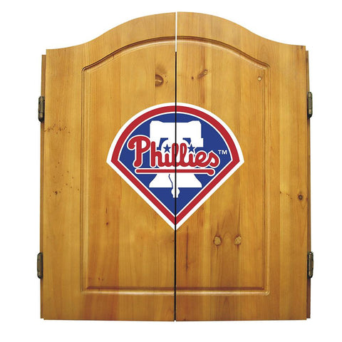 Philadelphia Phillies MLB Dart Board w-Cabinet