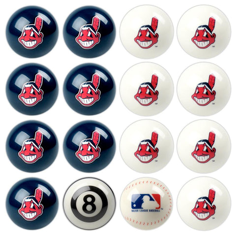 Cleveland Indians MLB 8-Ball Billiard Set