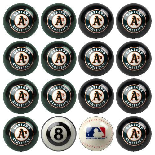 Oakland Athletics MLB 8-Ball Billiard Set