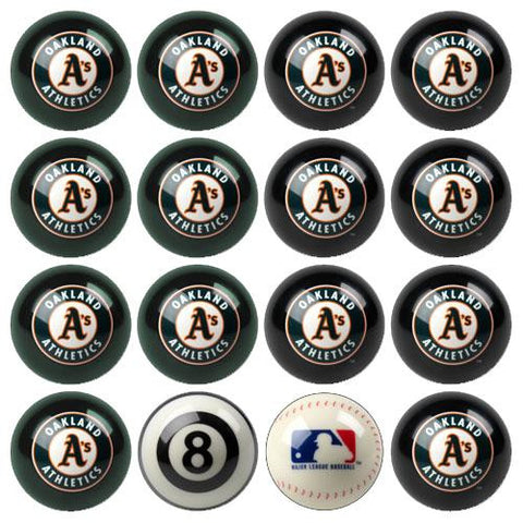 Oakland Athletics MLB 8-Ball Billiard Set