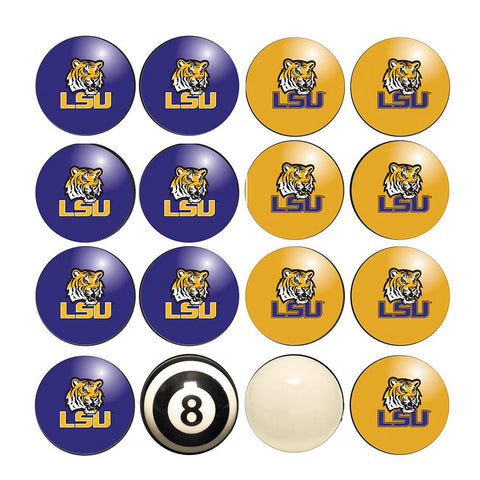 LSU Tigers NCAA 8-Ball Billiard Set