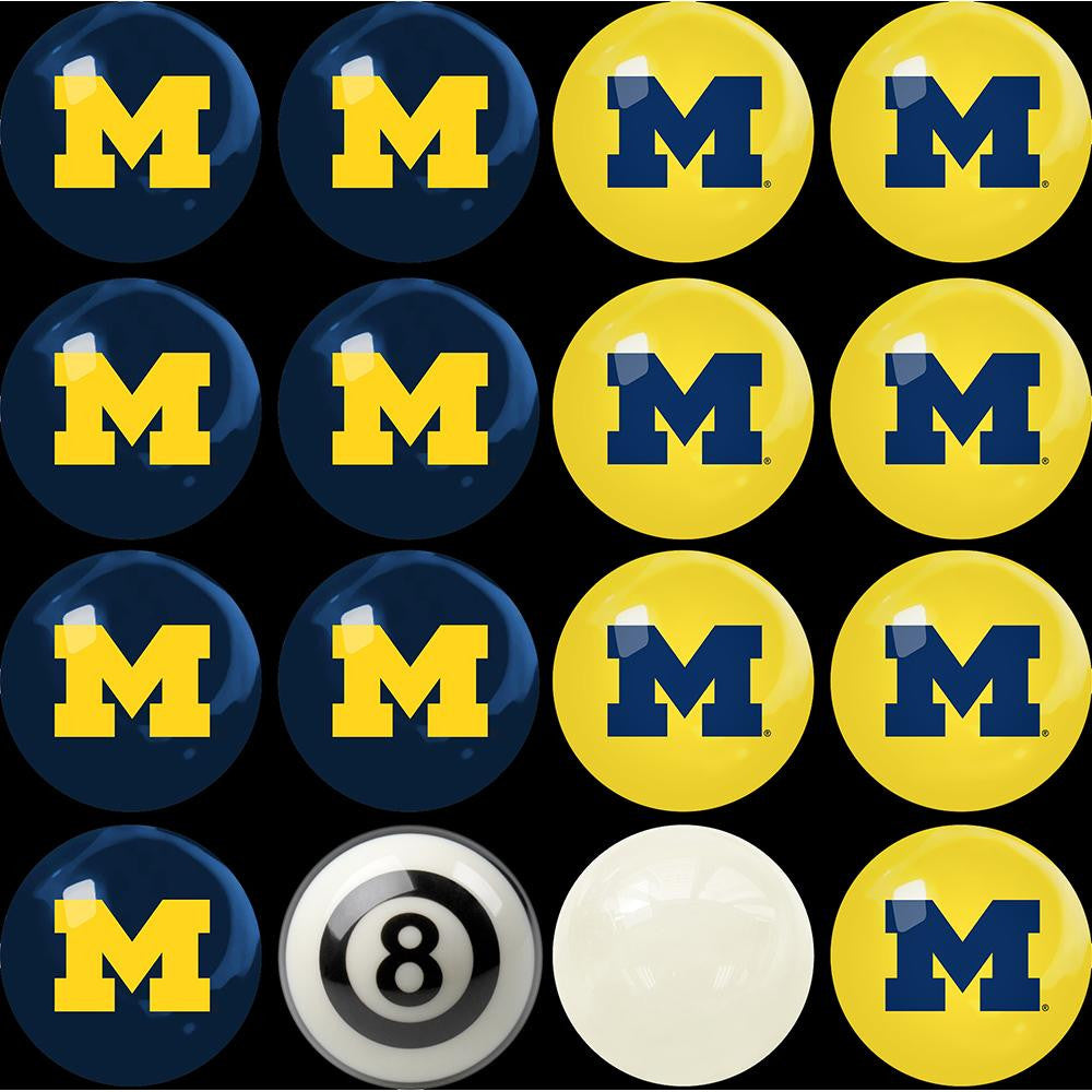 Michigan Wolverines NCAA 8-Ball Billiard Set