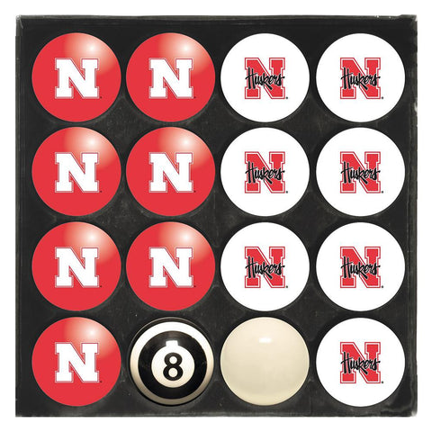 Nebraska Cornhuskers NCAA 8-Ball Billiard Set