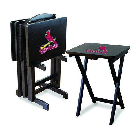 St. Louis Cardinals MLB TV Tray Set with Rack