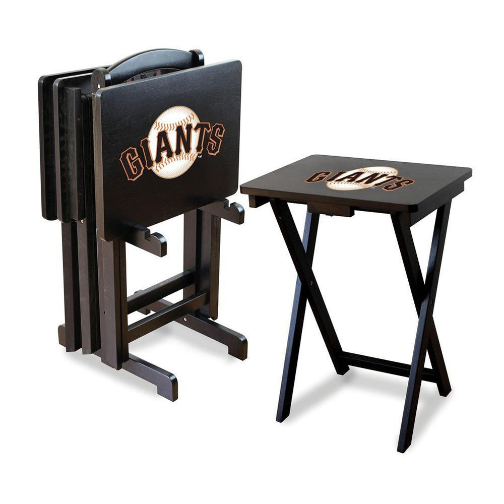 San Francisco Giants MLB TV Tray Set with Rack