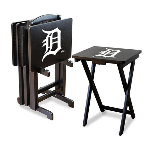 Detroit Tigers MLB TV Tray Set with Rack