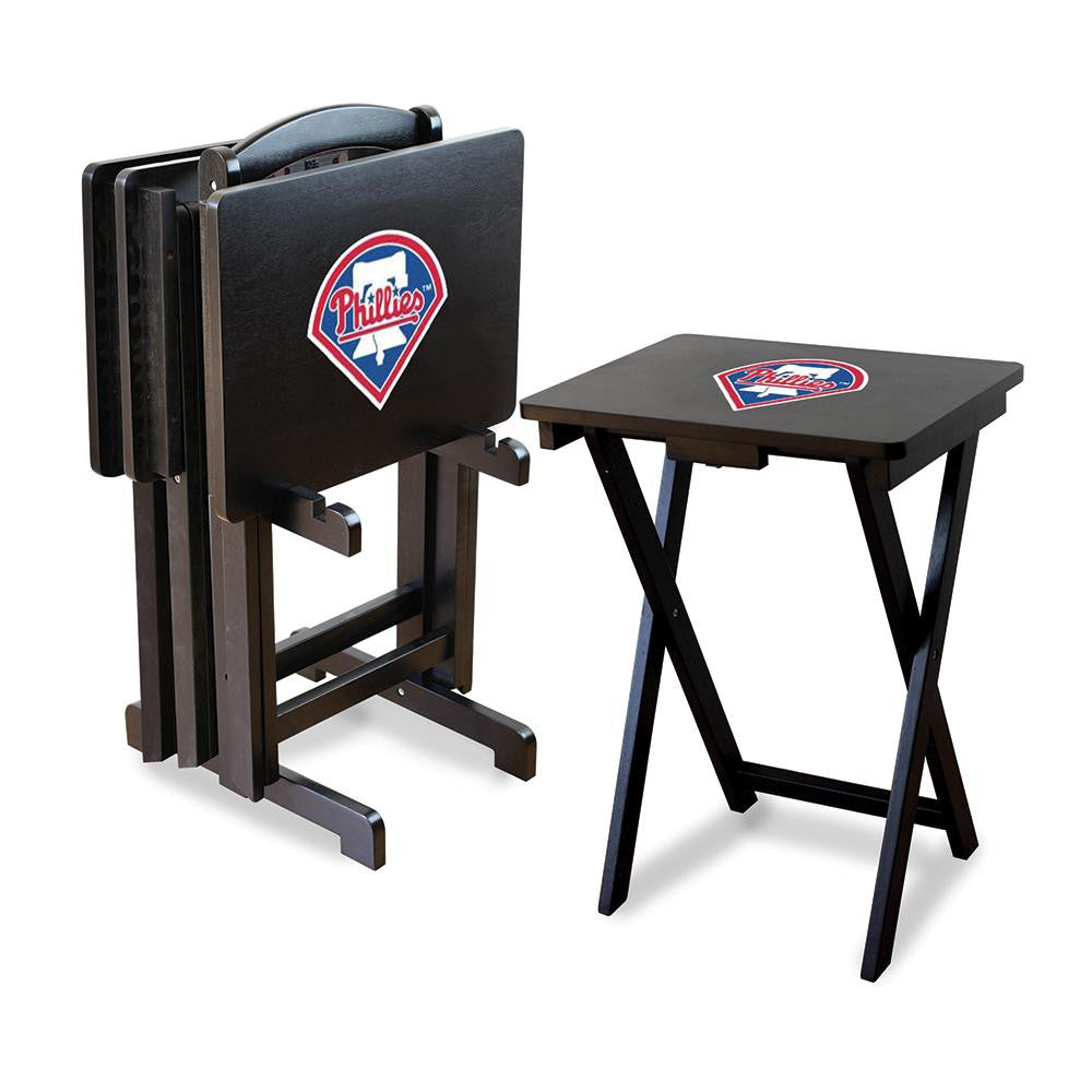 Philadelphia Phillies MLB TV Tray Set with Rack