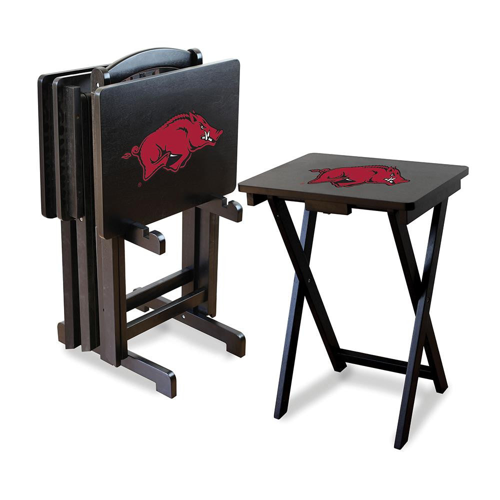 Arkansas Razorbacks NCAA TV Tray Set with Rack