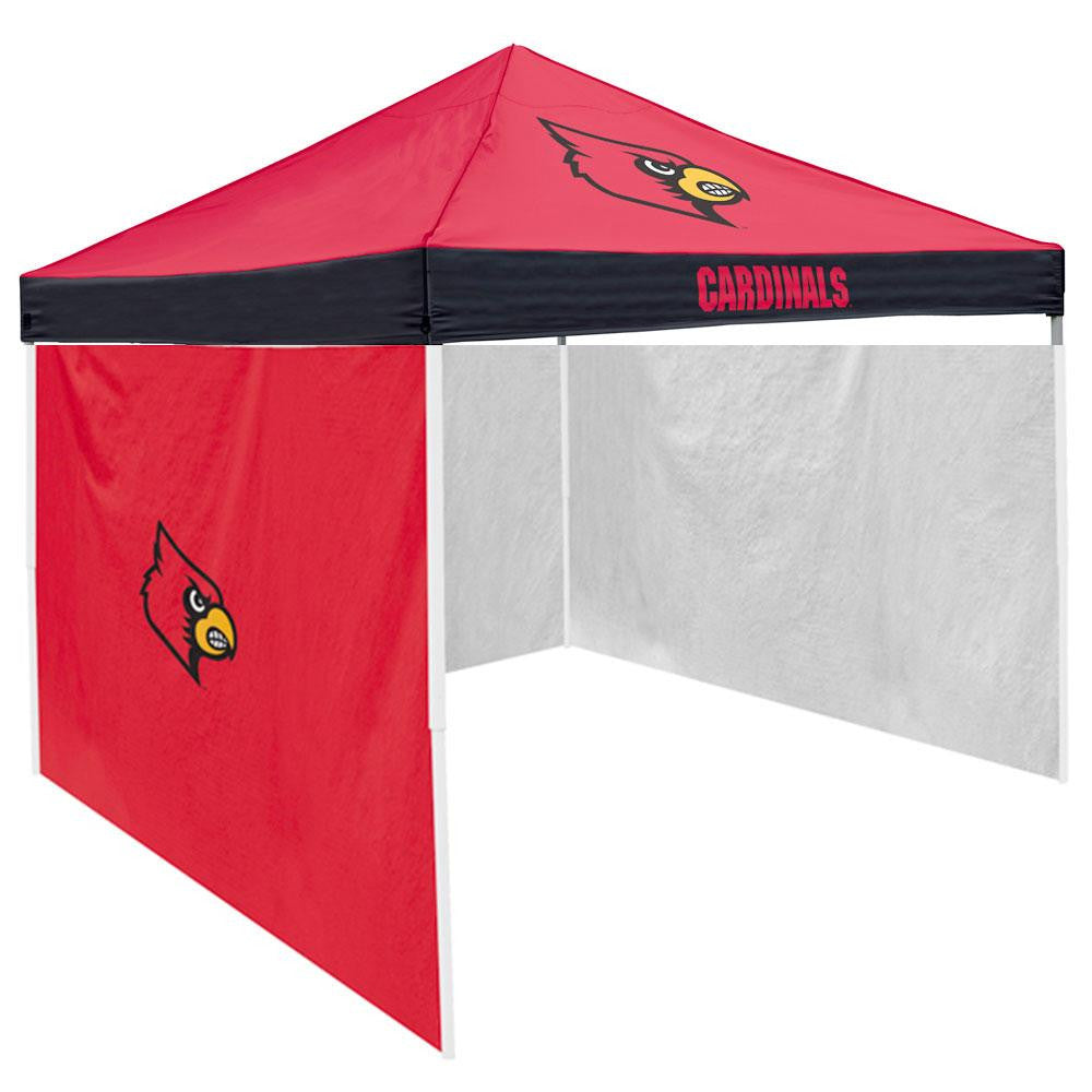 Louisville Cardinals NCAA 9' x 9' Economy 2 Logo Pop-Up Canopy Tailgate Tent With Side Wall