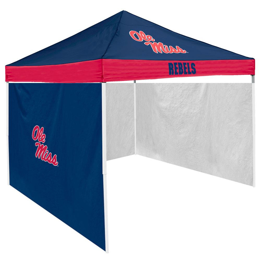 Mississippi Rebels NCAA 9' x 9' Economy 2 Logo Pop-Up Canopy Tailgate Tent With Side Wall