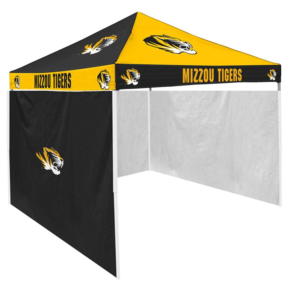 Missouri Tigers NCAA 9' x 9' Checkerboard Color Pop-Up Tailgate Canopy Tent With Side Wall