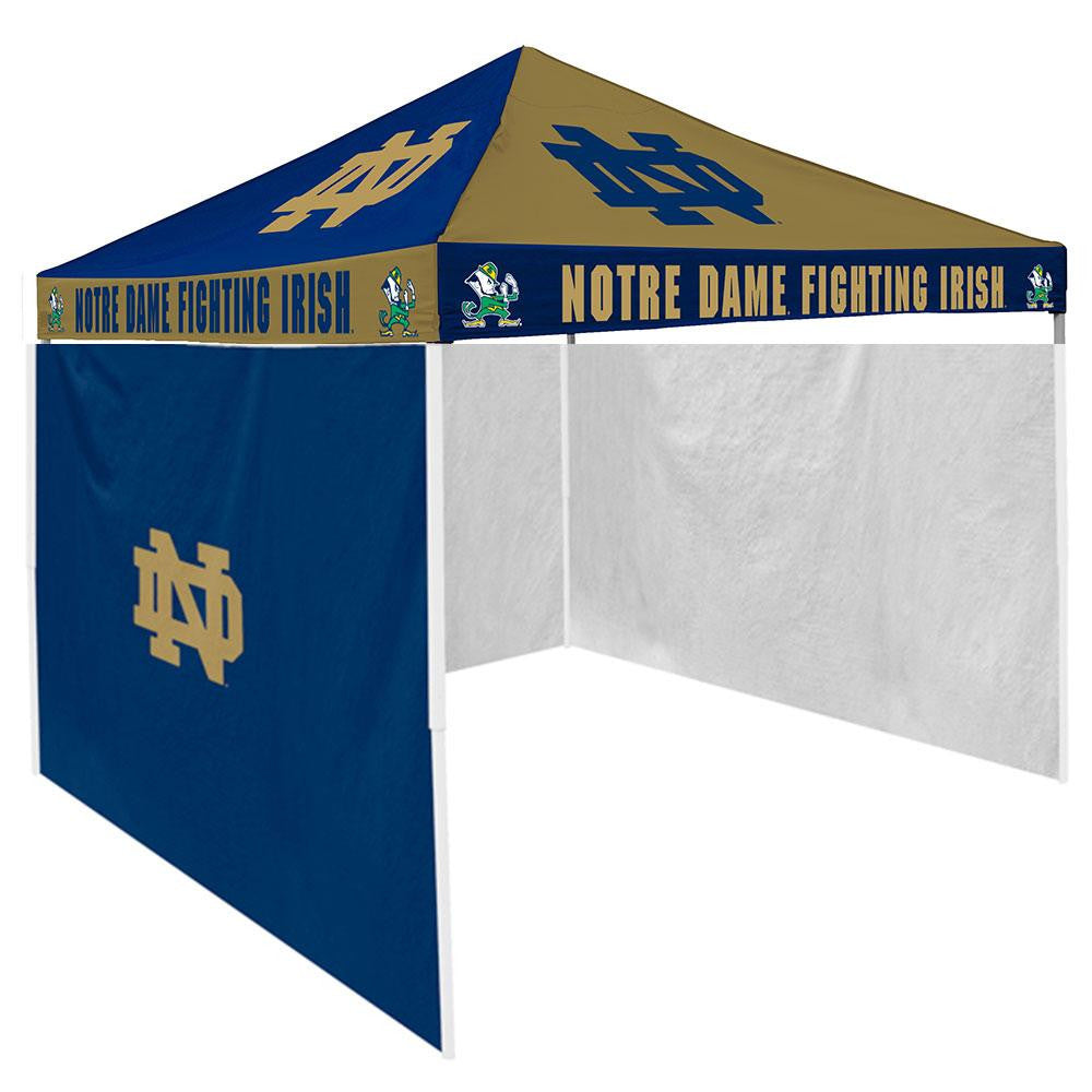 Notre Dame Fighting Irish NCAA 9' x 9' Checkerboard Color Pop-Up Tailgate Canopy Tent With Side Wall