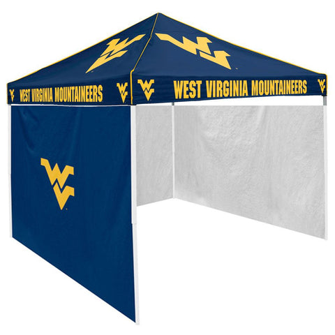 West Virginia Mountaineers NCAA 9' x 9' Solid Color Pop-Up Tailgate Canopy Tent With Side Wall