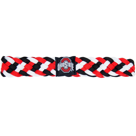 Ohio State Buckeyes NCAA Braided Head Band 6 Braid