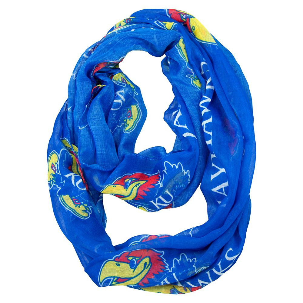 Kansas Jayhawks NCAA Sheer Infinity Scarf