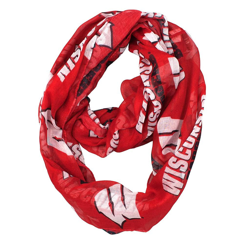 Wisconsin Badgers NCAA Sheer Infinity Scarf