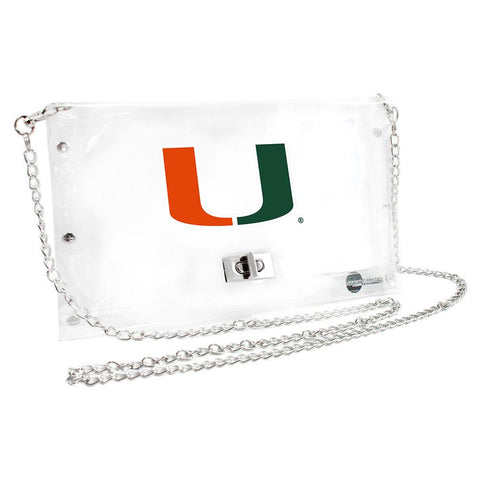 Miami Hurricanes NCAA Clear Envelope Purse