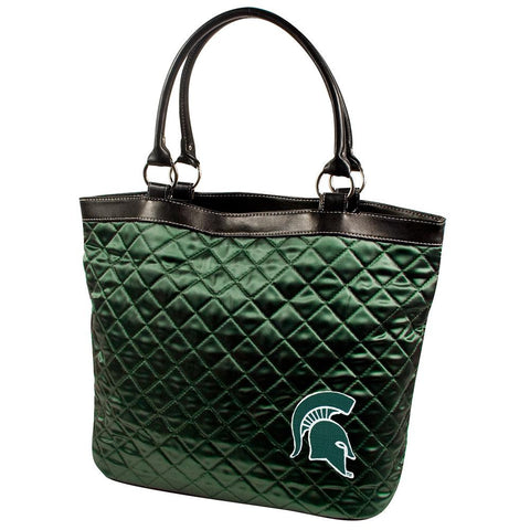 Michigan State Spartans NCAA Quilted Tote (Dark Green)