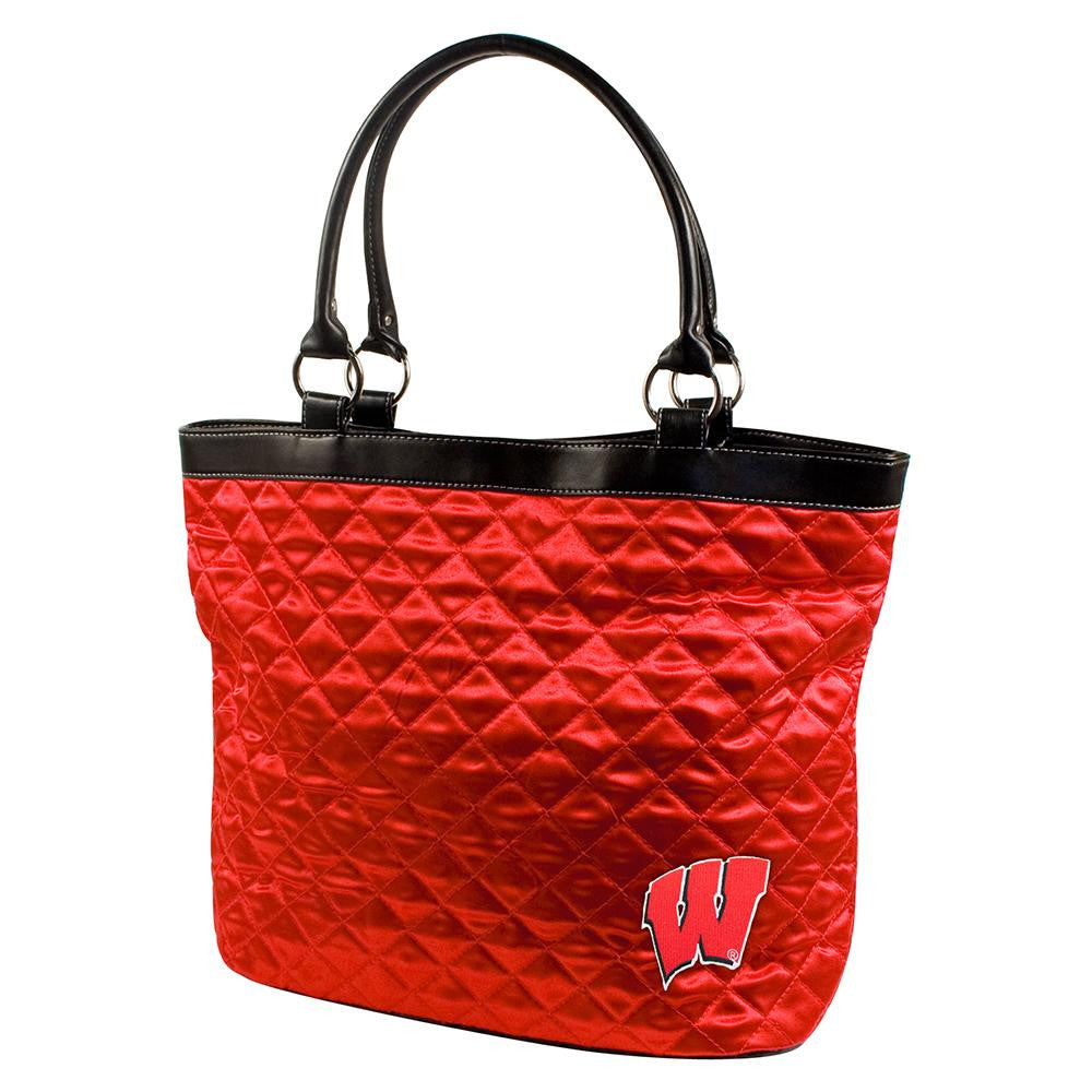 Wisconsin Badgers NCAA Quilted Tote (Light Red)