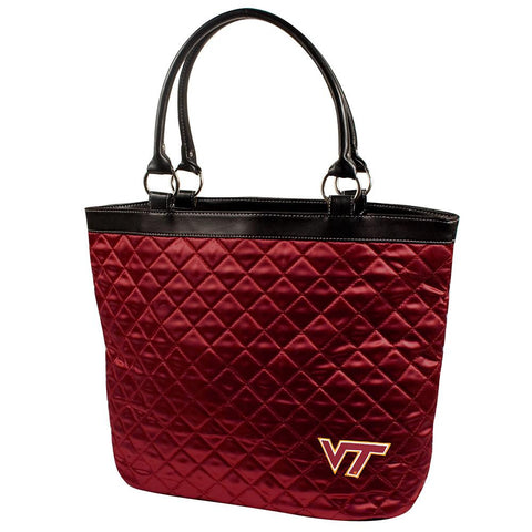 Virginia Tech Hokies NCAA Quilted Tote (Dark Red)