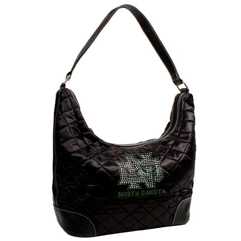 North Dakota Fighting Sioux NCAA Sport Noir Quilted Hobo