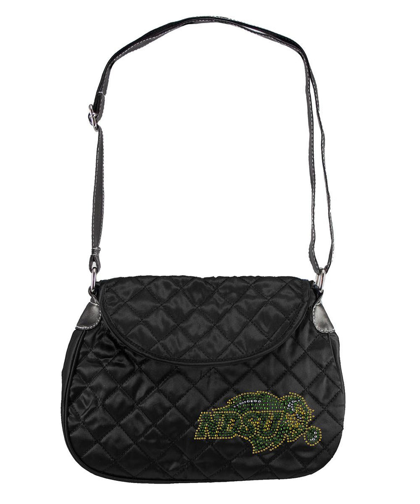 North Dakota State Bison NCAA Sport Noir Quilted Saddlebag