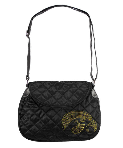 Iowa Hawkeyes NCAA Sport Noir Quilted Saddlebag