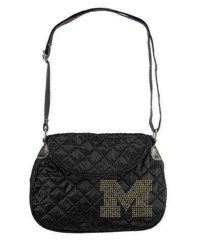 Michigan Wolverines NCAA Sport Noir Quilted Saddlebag