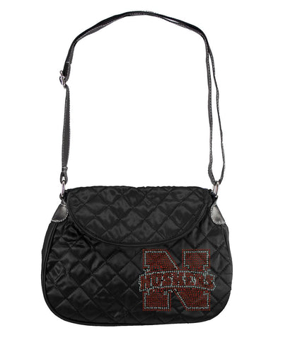 Nebraska Cornhuskers NCAA Sport Noir Quilted Saddlebag