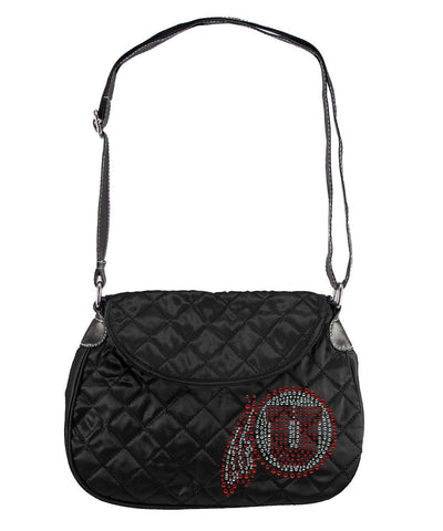 Utah Utes NCAA Sport Noir Quilted Saddlebag