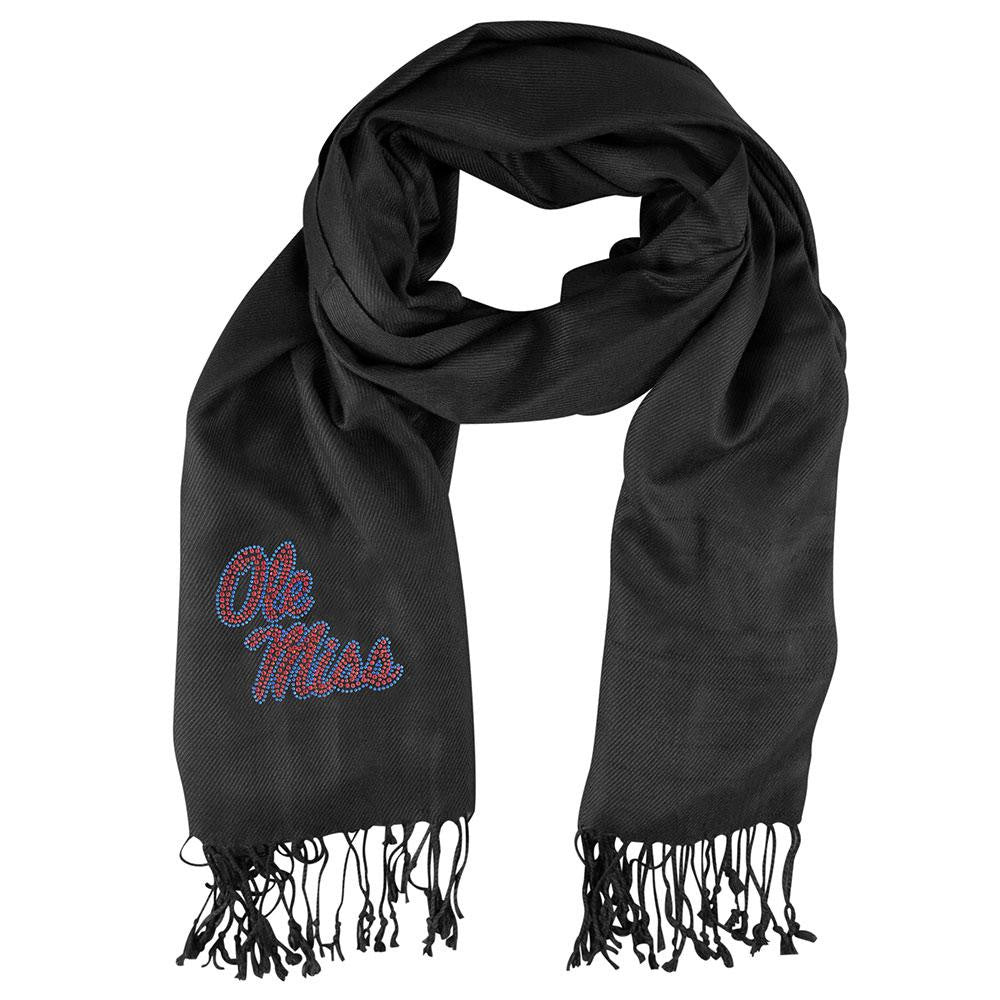 Mississippi Rebels NCAA Black Pashi Fan Scarf