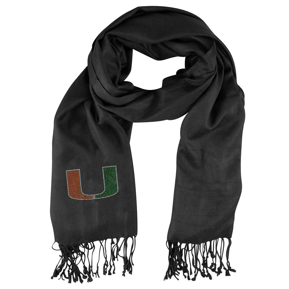 Miami Hurricanes NCAA Black Pashi Fan Scarf