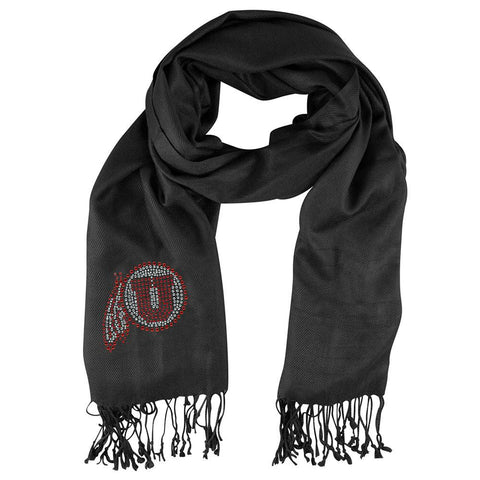 Utah Utes NCAA Black Pashi Fan Scarf