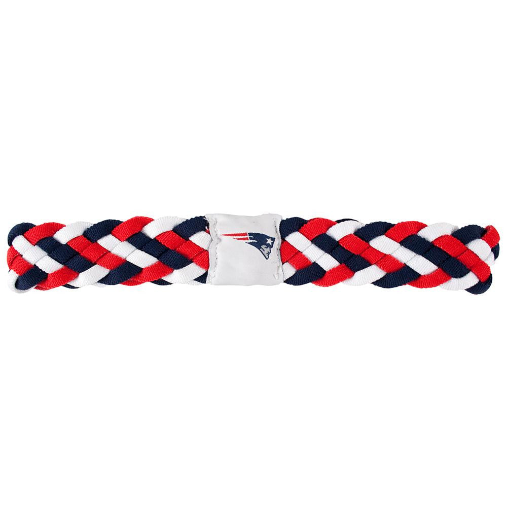 New England Patriots NFL Braided Head Band 6 Braid