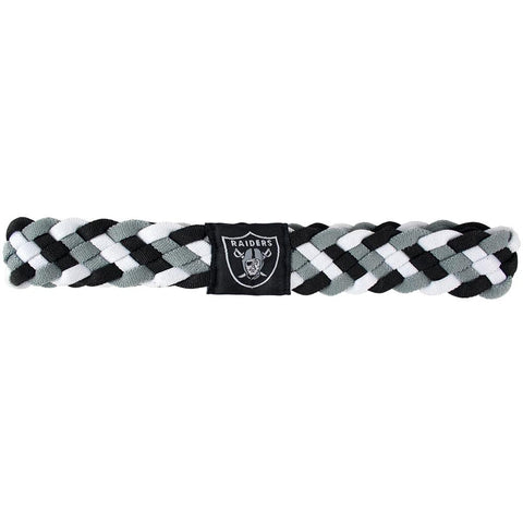 Oakland Raiders NFL Braided Head Band 6 Braid