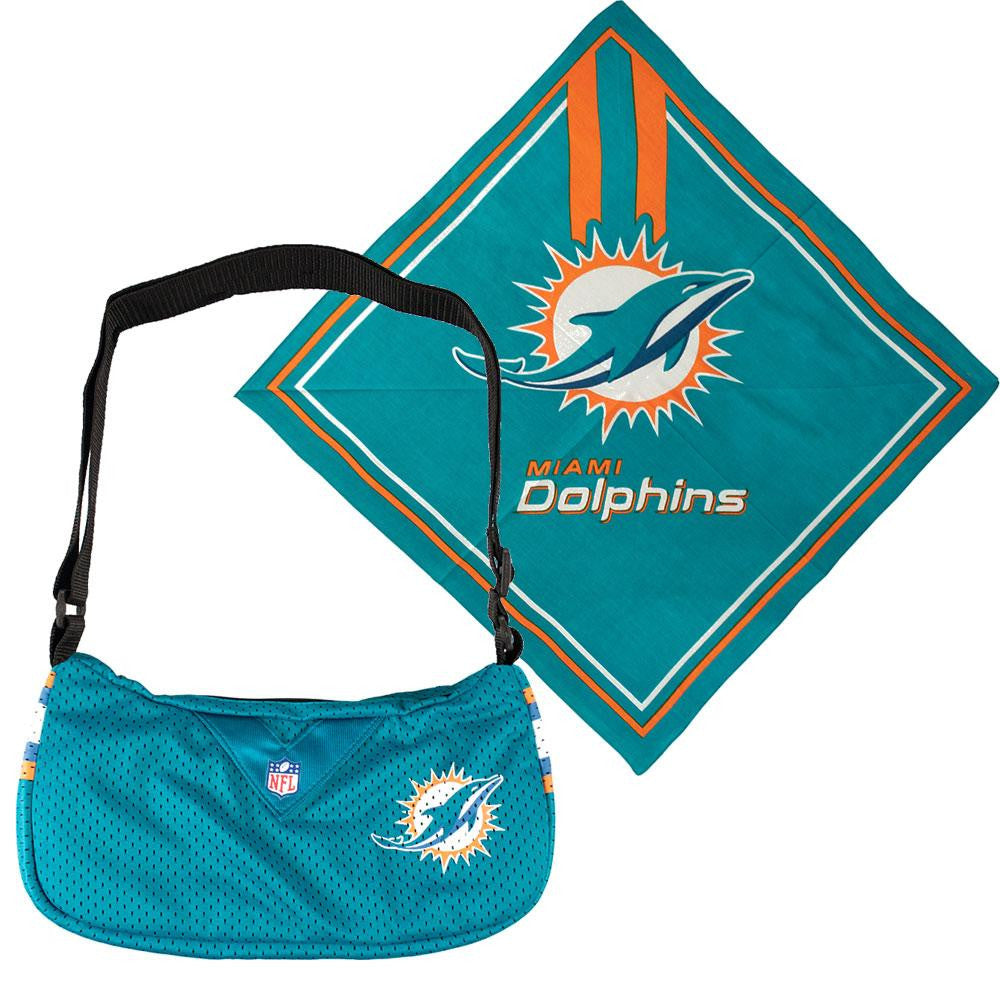 Miami Dolphins NFL Fandana and Jersey Purse Set