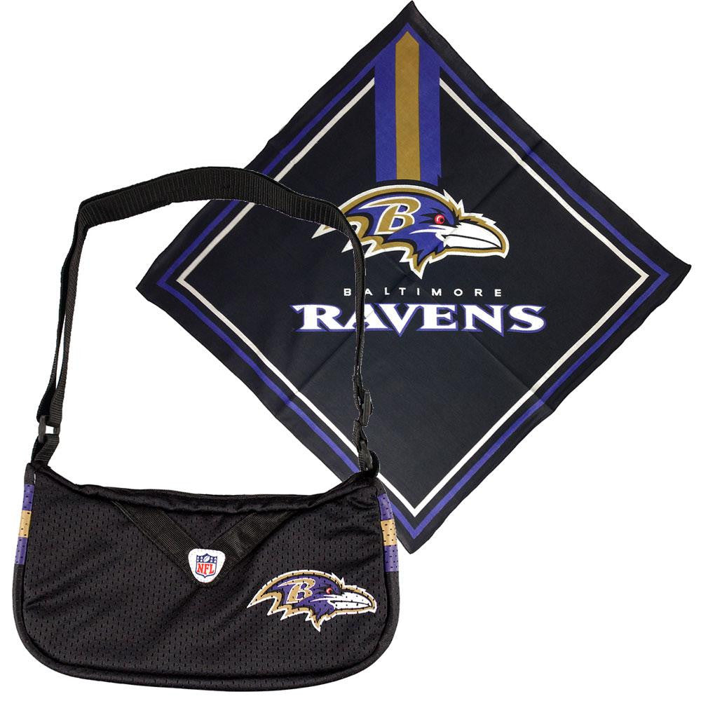 Baltimore Ravens NFL Fandana and Jersey Purse Set