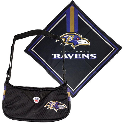 Baltimore Ravens NFL Fandana and Jersey Purse Set