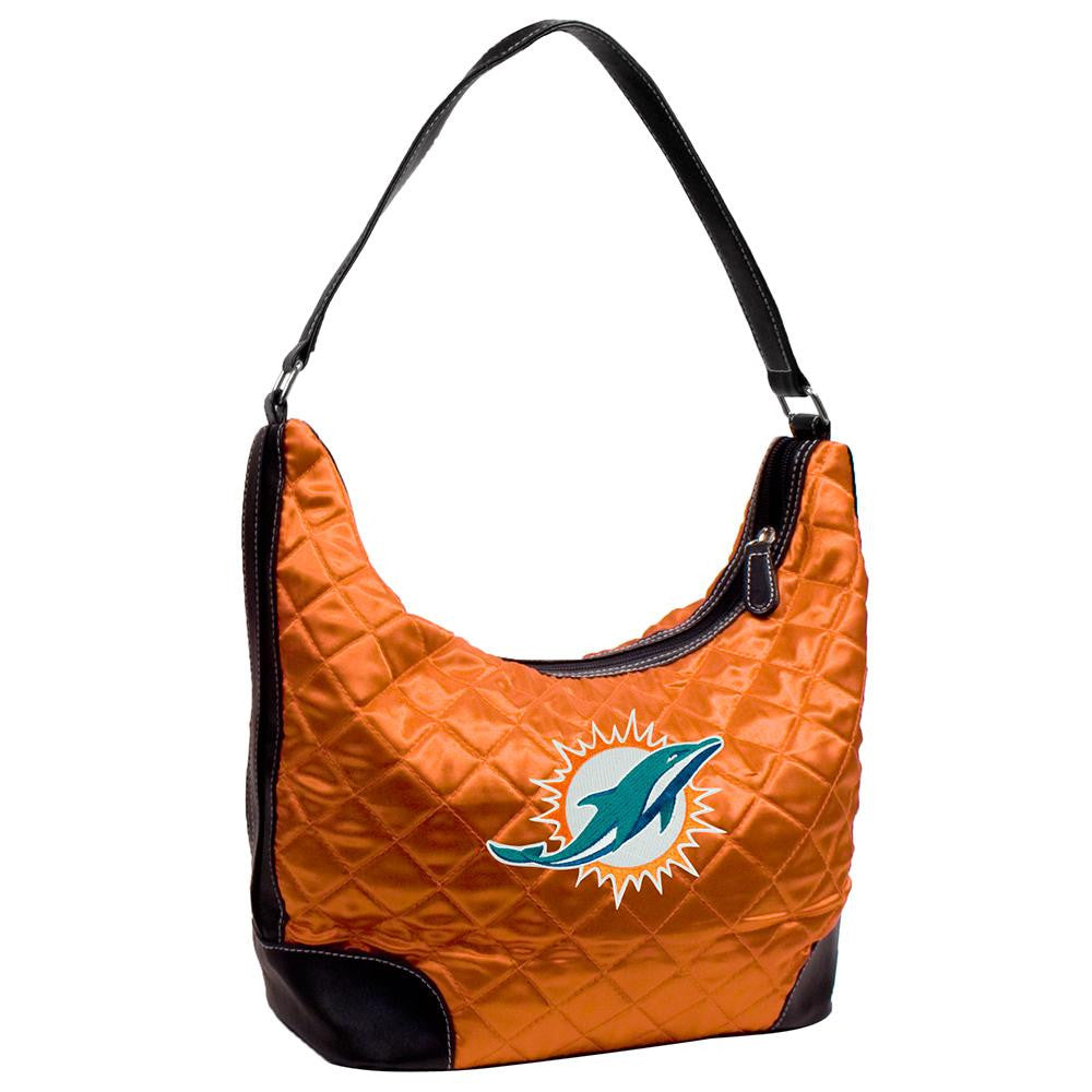 Miami Dolphins NFL Quilted Hobo (Orange)